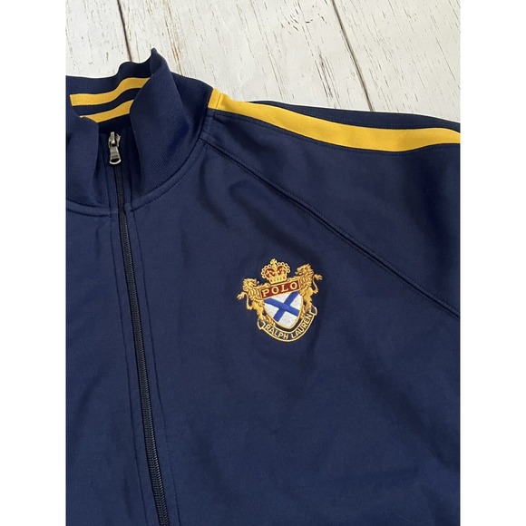 Vtg Polo Ralph Lauren Mens XL Jacket Univ Michigan #2 Blue & Gold BR - Picture 2 of 7